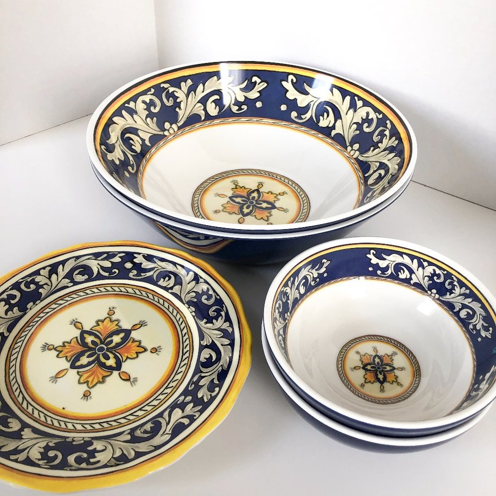 Le Cadeaux Malaga Melamine Dish Set ( 8 pieces)